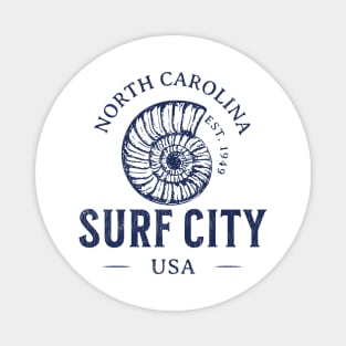 Surf City, NC Summertime Vacationing Seashell Magnet